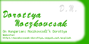 dorottya moczkovcsak business card